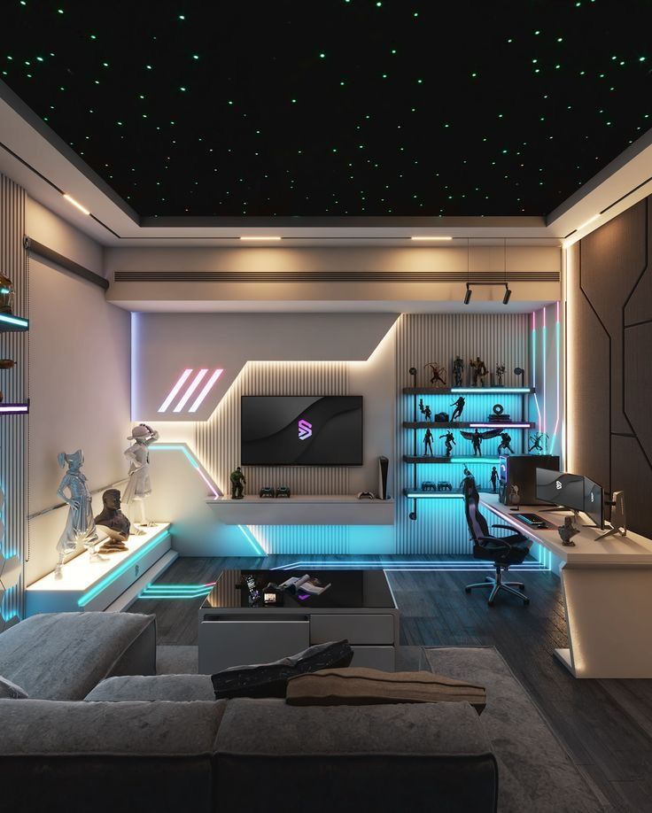 Penthouse Berlin Mitte – modernes Wohnzimmer mit Panoramafenstern